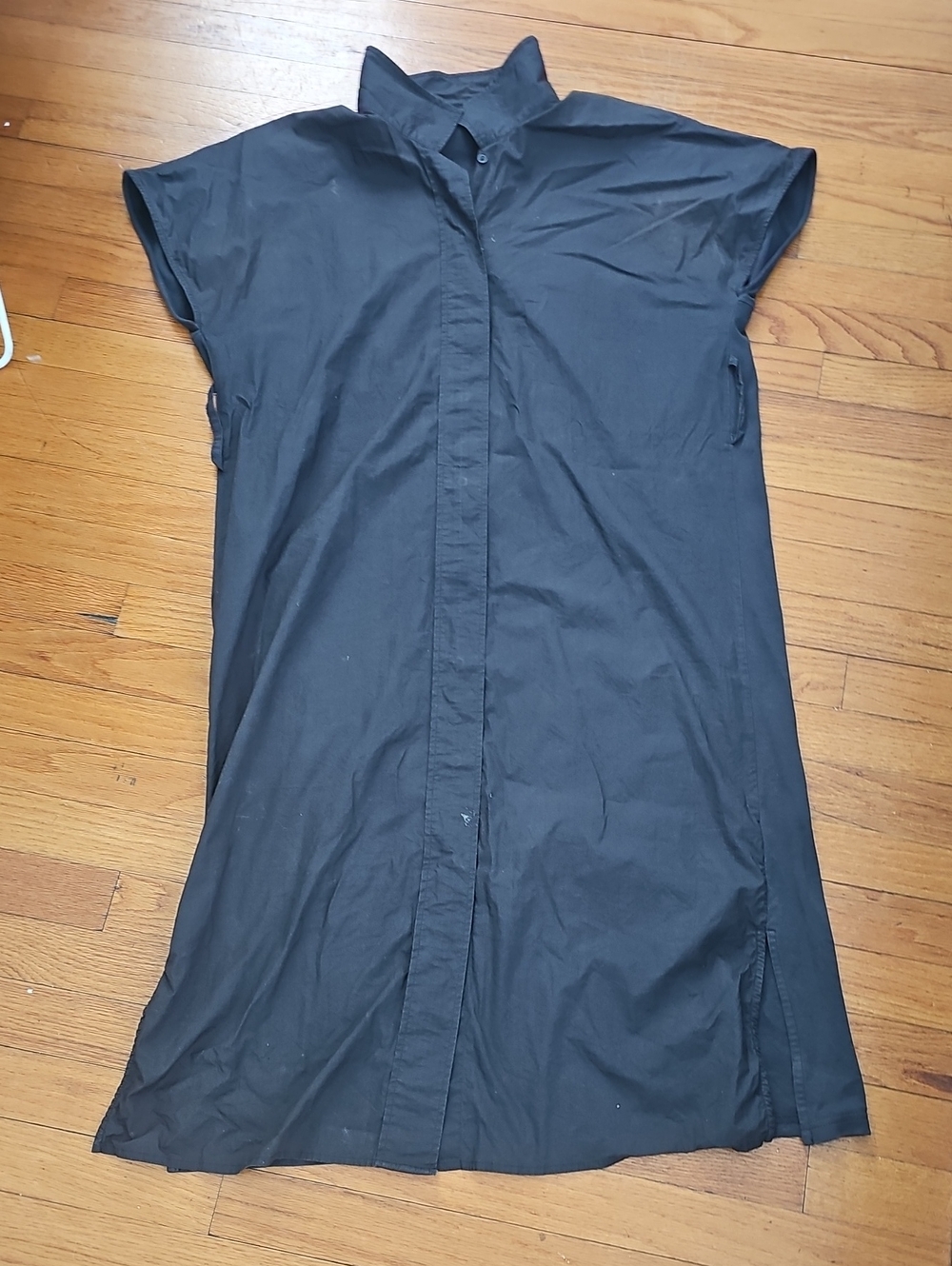 COS Black Midi Shirt Dress With A Belt